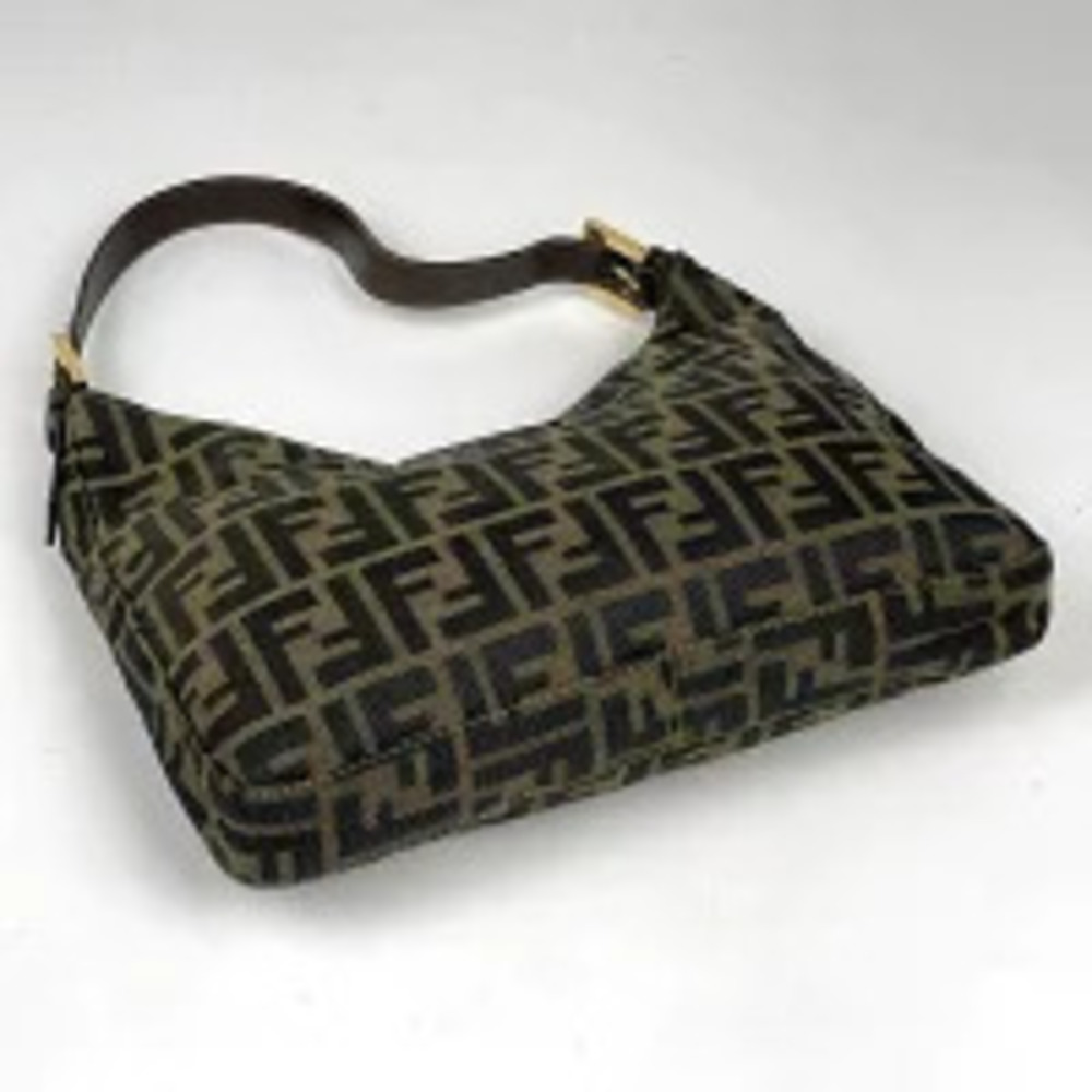 Fendi Hobo brown canvas bag Zucca shoulder
